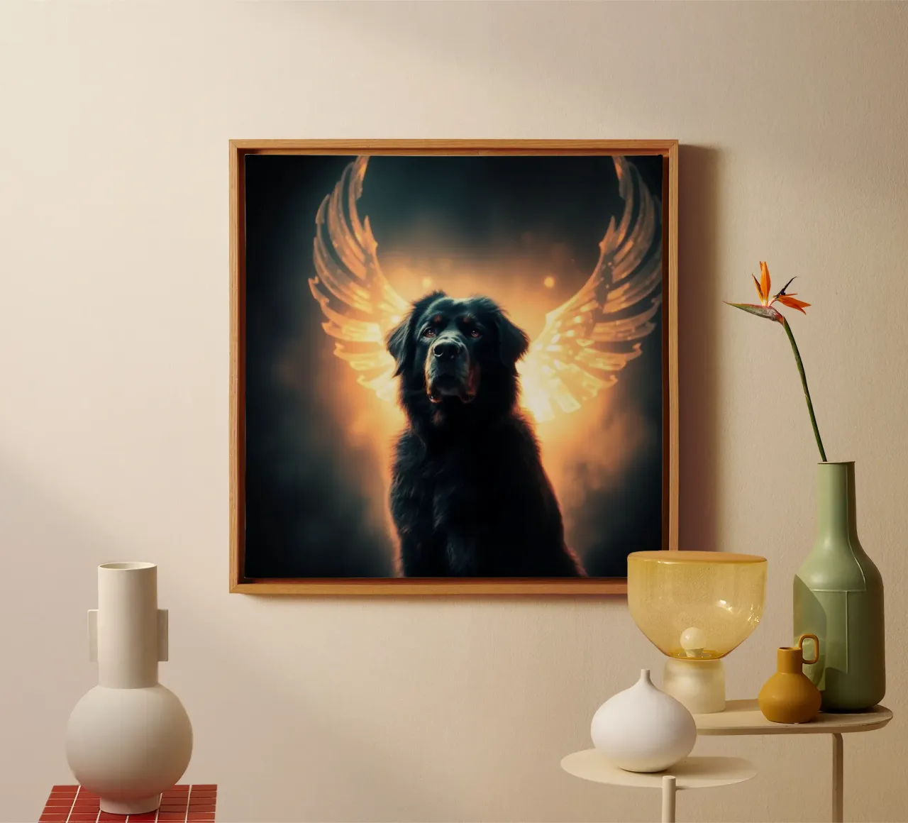 Een engel uit de hemel #77 canvas met Baklijst van Yumis.Beargang.and.Me