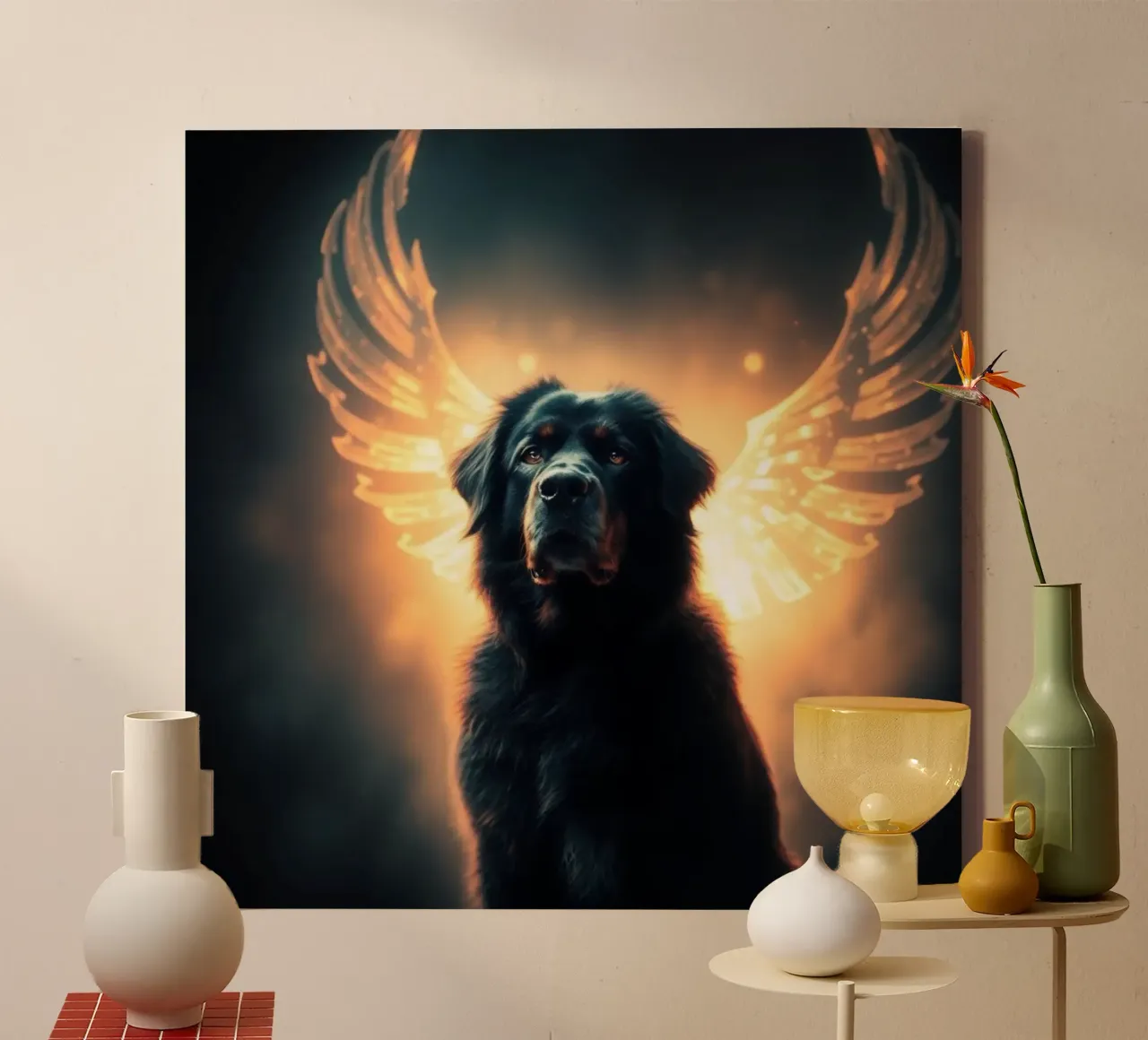 Een engel uit de hemel #77 canvas met Baklijst van Yumis.Beargang.and.Me