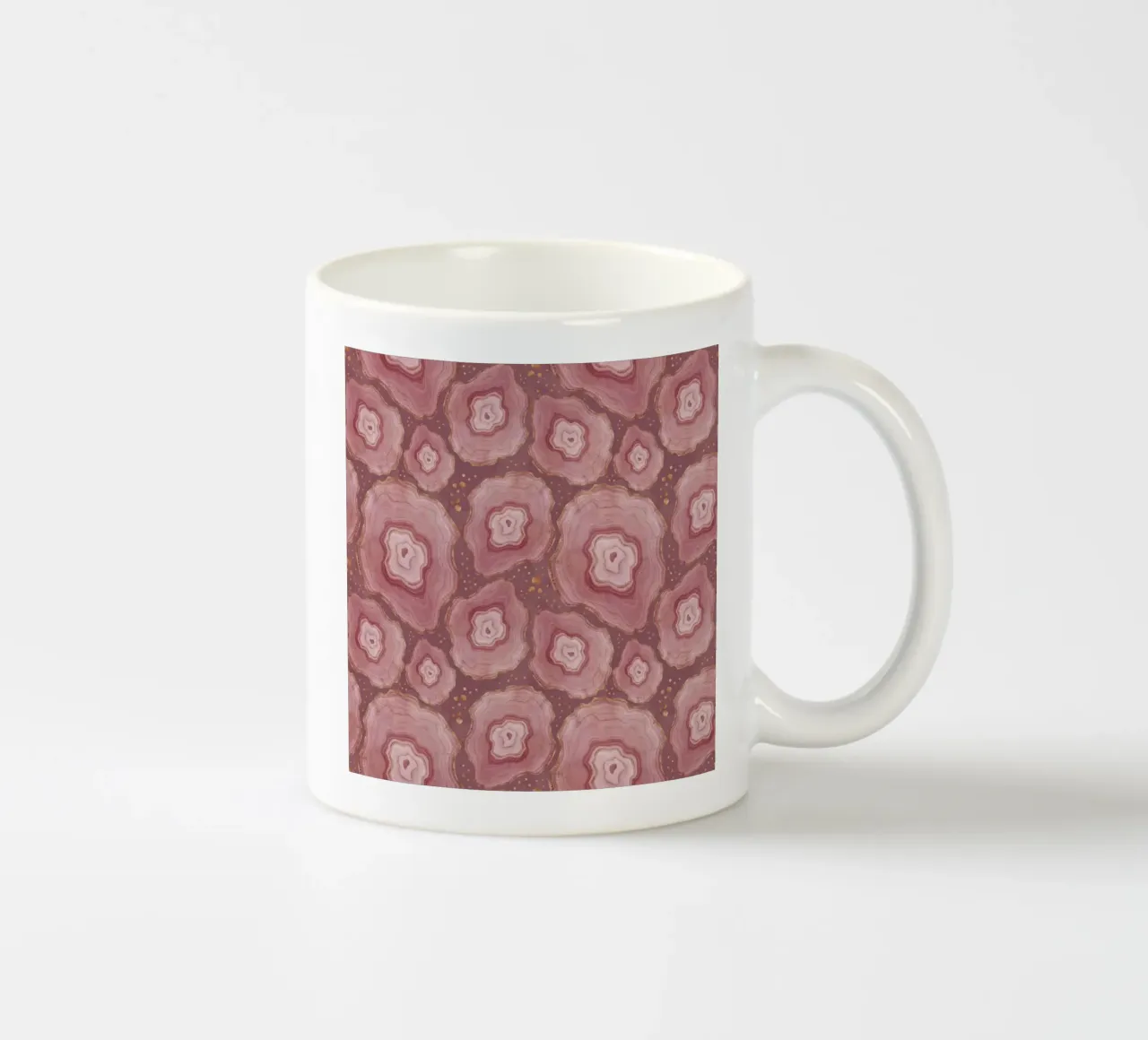 Agata rosa modello 06 tazza in ceramica da Gemstone Textures
