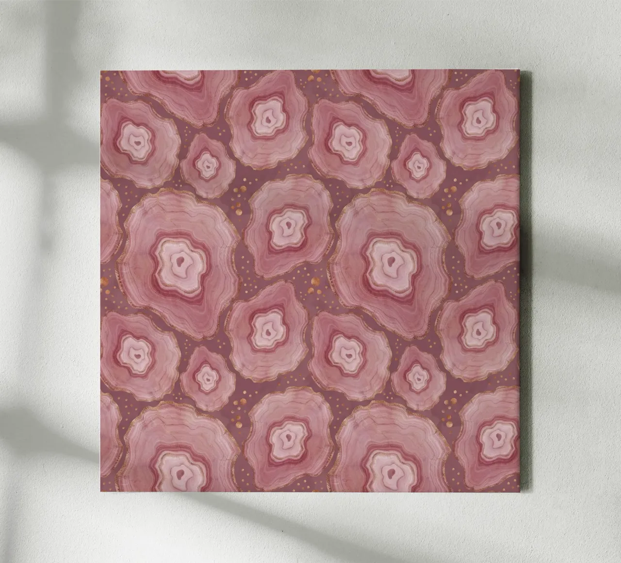 Pink Agate Pattern 06 canvas by Gemstone Textures