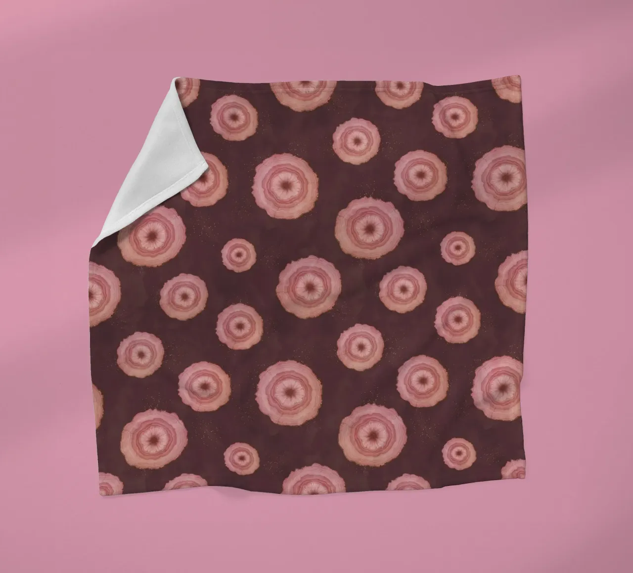 Pink Agate Pattern 07 fleece blanket by Gemstone Textures