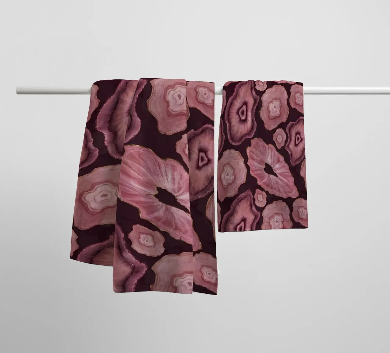 Pink Agate Pattern 08 towel by Gemstone Textures
