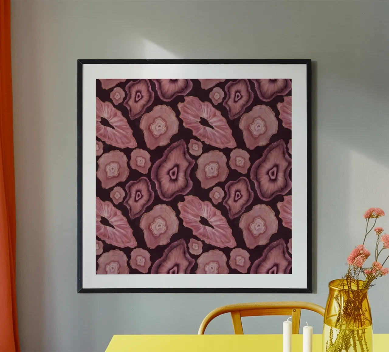 Agata rosa modello 08 poster da Gemstone Textures