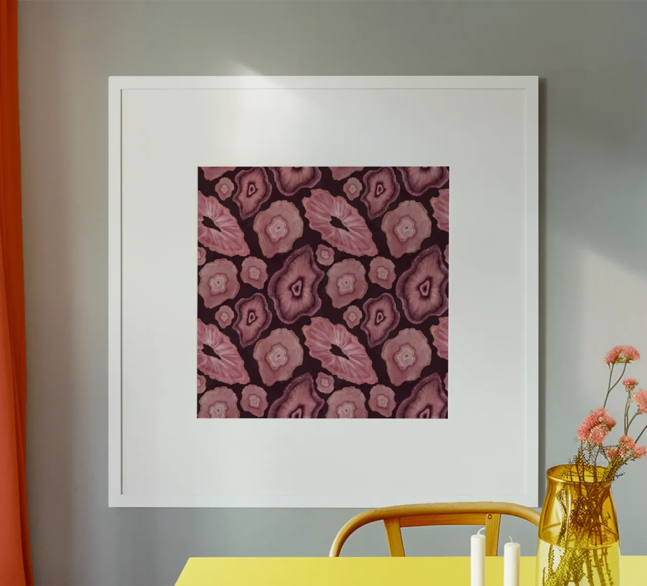 Agata rosa modello 08 poster da Gemstone Textures