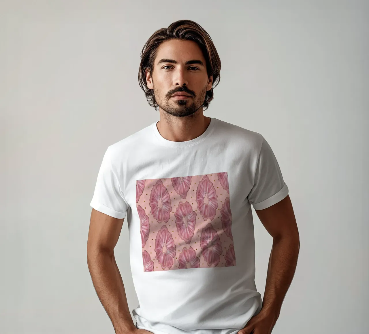Agata rosa modello 09 t-shirt da Gemstone Textures