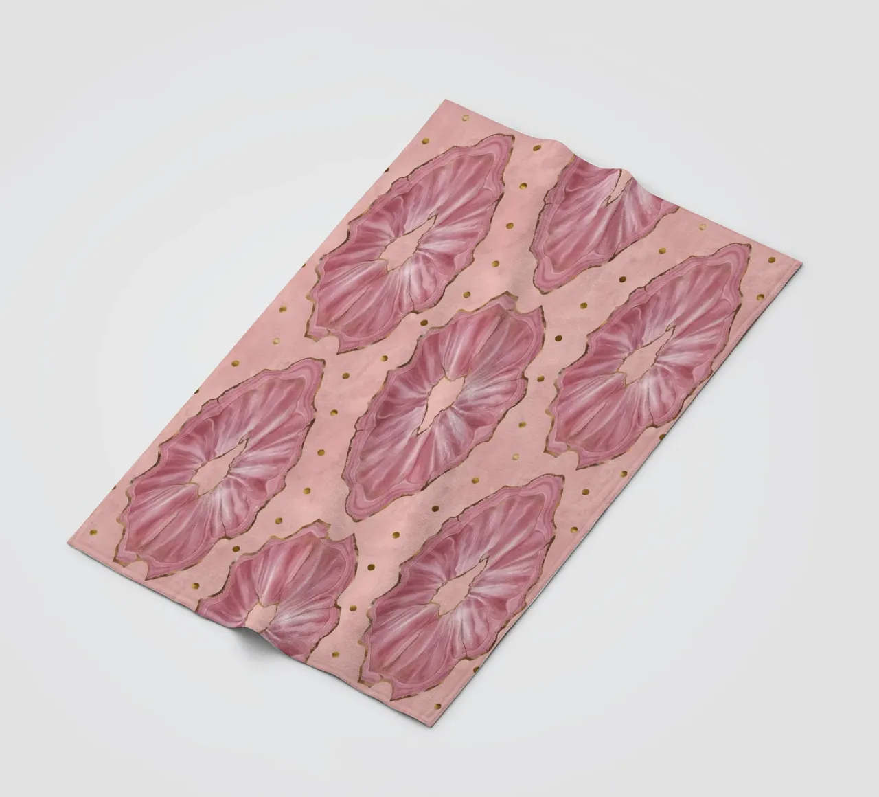 Agata rosa modello 09 coperta in pile da Gemstone Textures