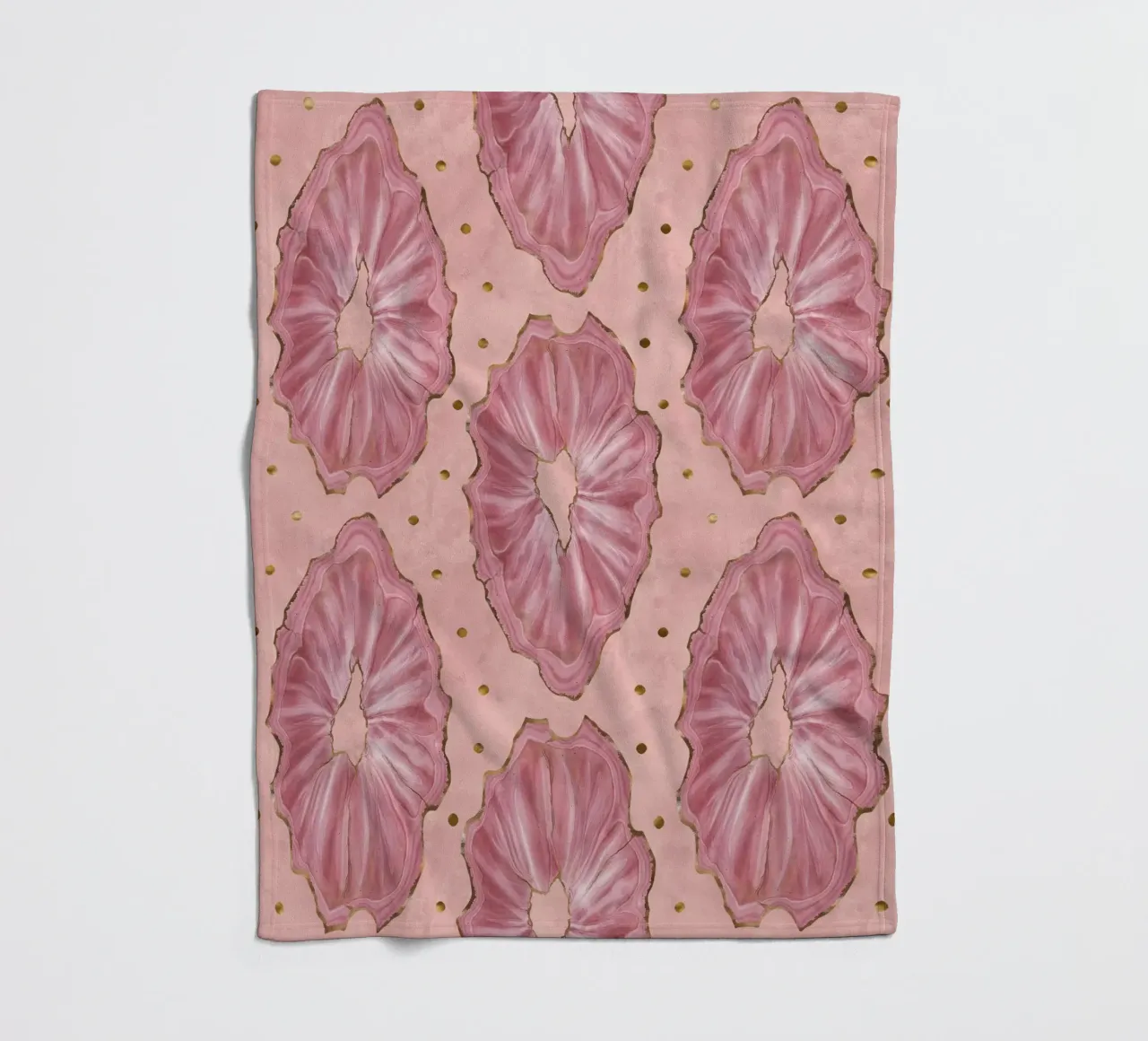 Agata rosa modello 09 coperta in pile da Gemstone Textures