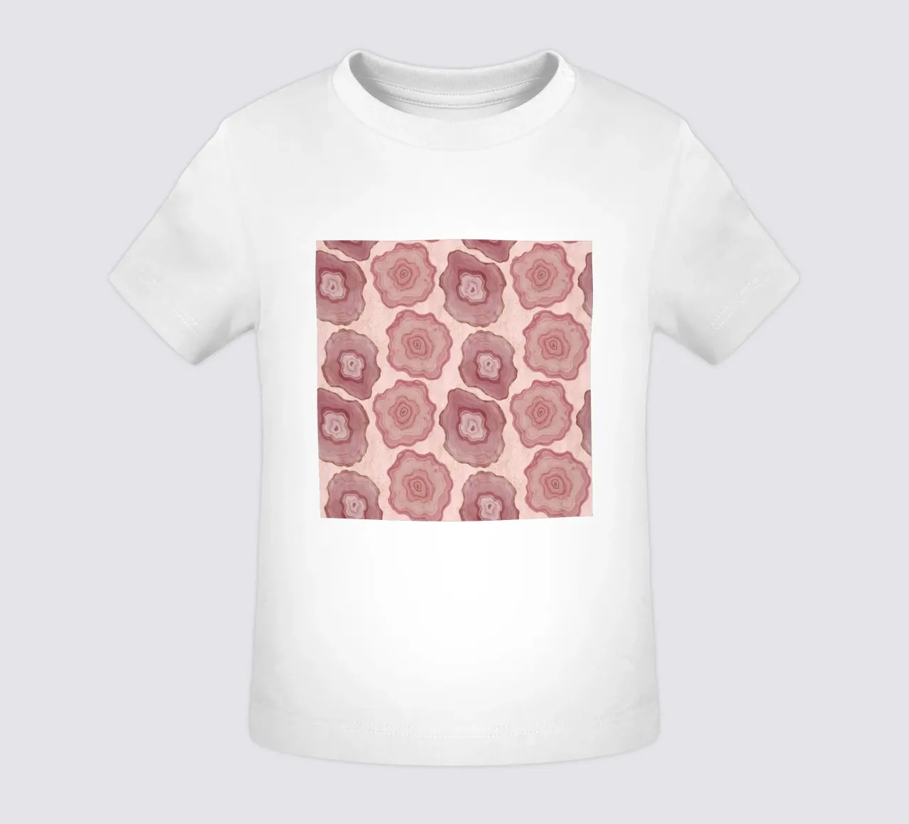 Pink Agate Pattern 10 baby t-shirt by Gemstone Textures