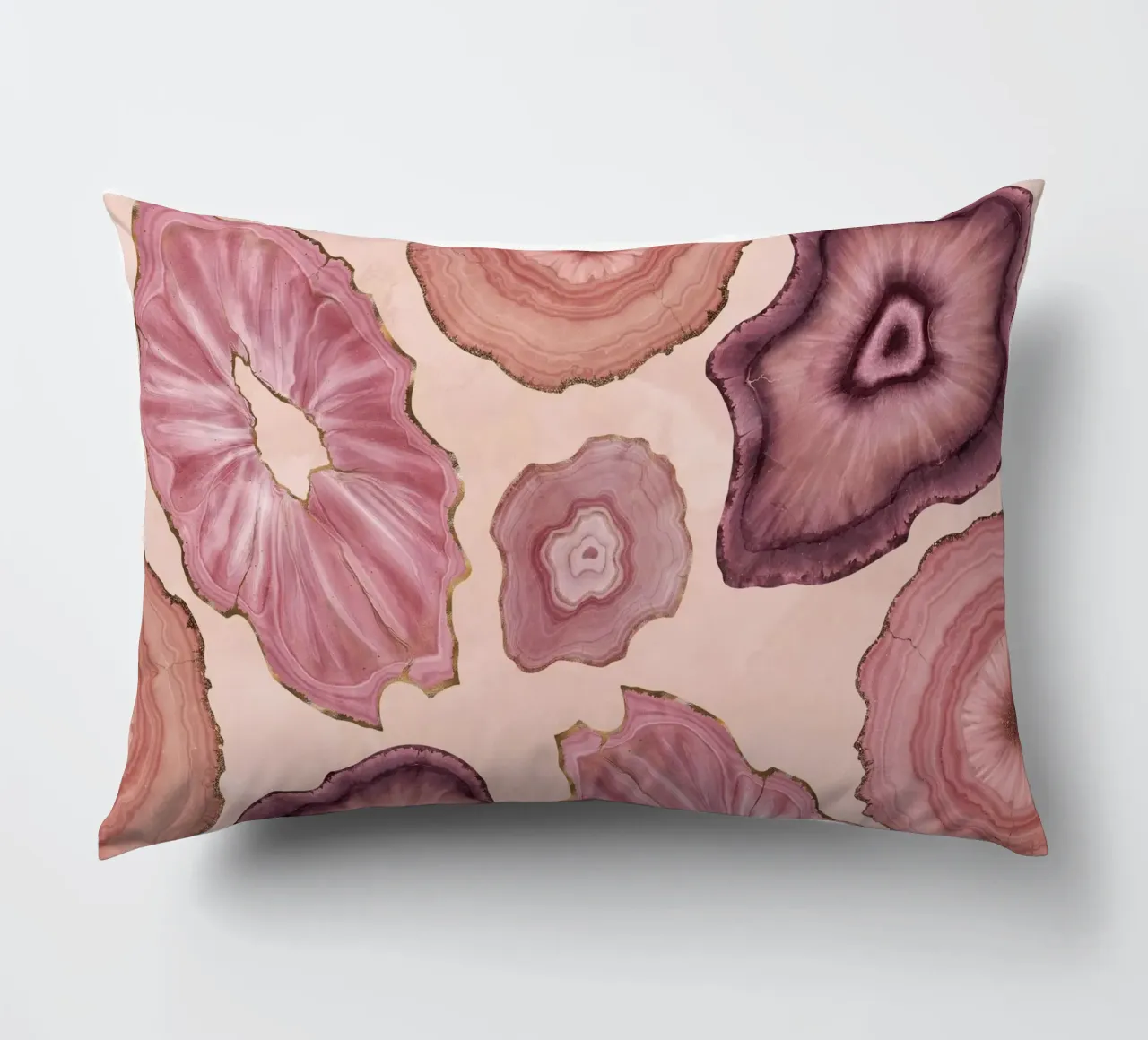 Modello di agata rosa 11 cuscino da Gemstone Textures
