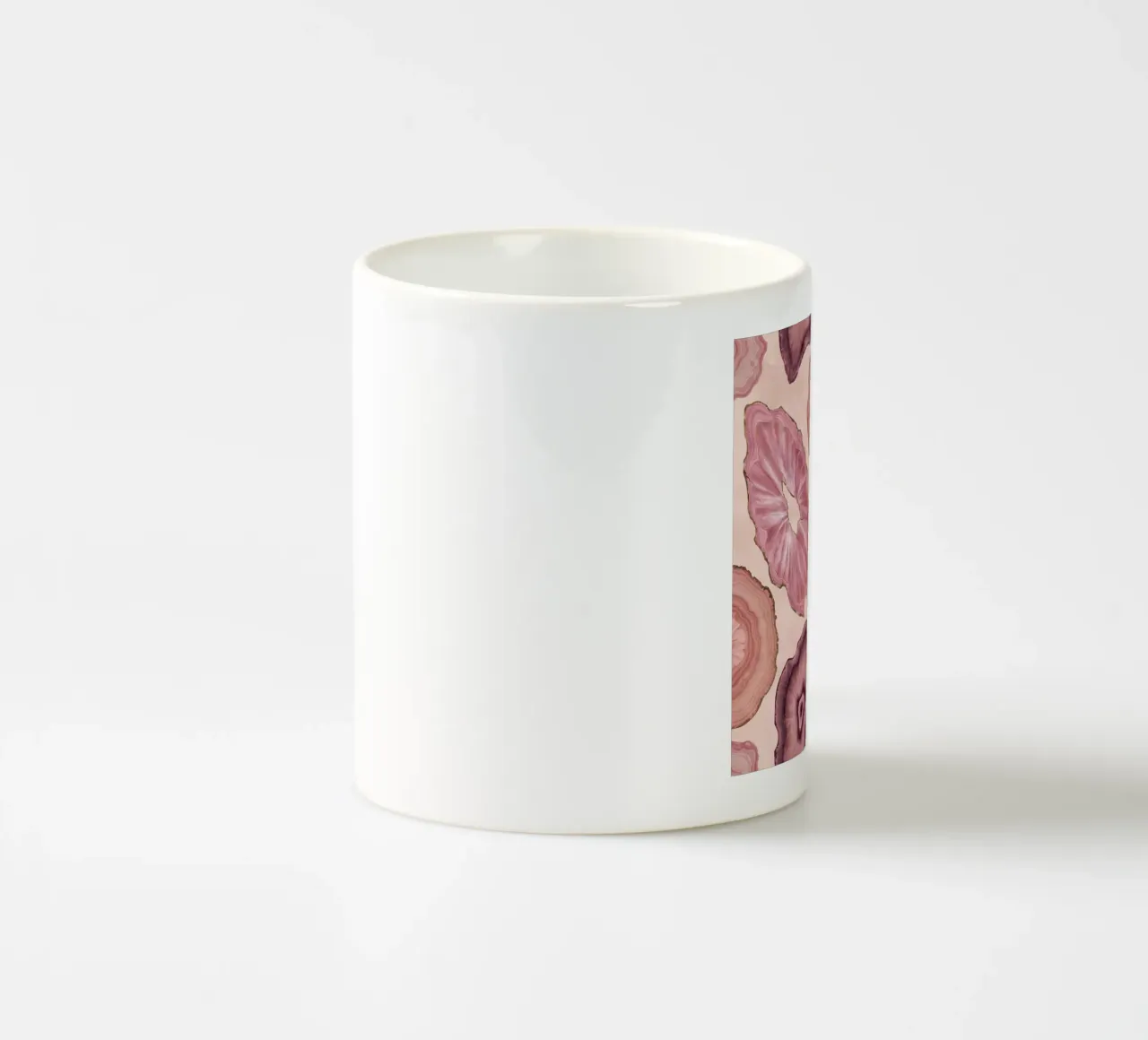 Modello di agata rosa 11 tazza in ceramica da Gemstone Textures