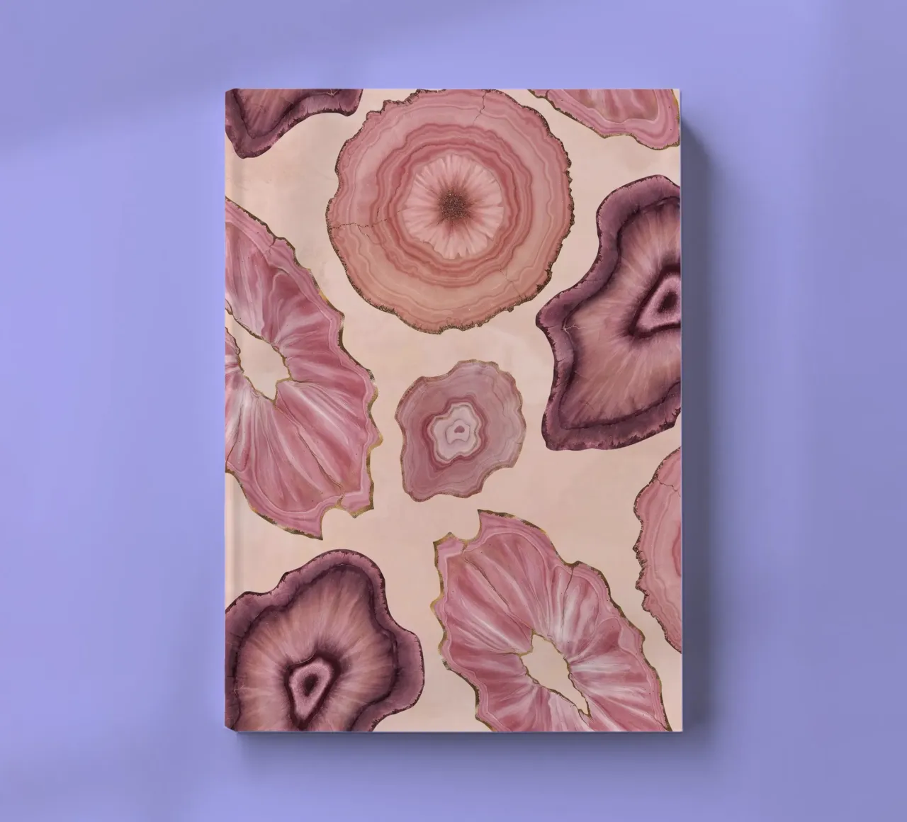 Pink Agate Pattern 11 notebook by Gemstone Textures