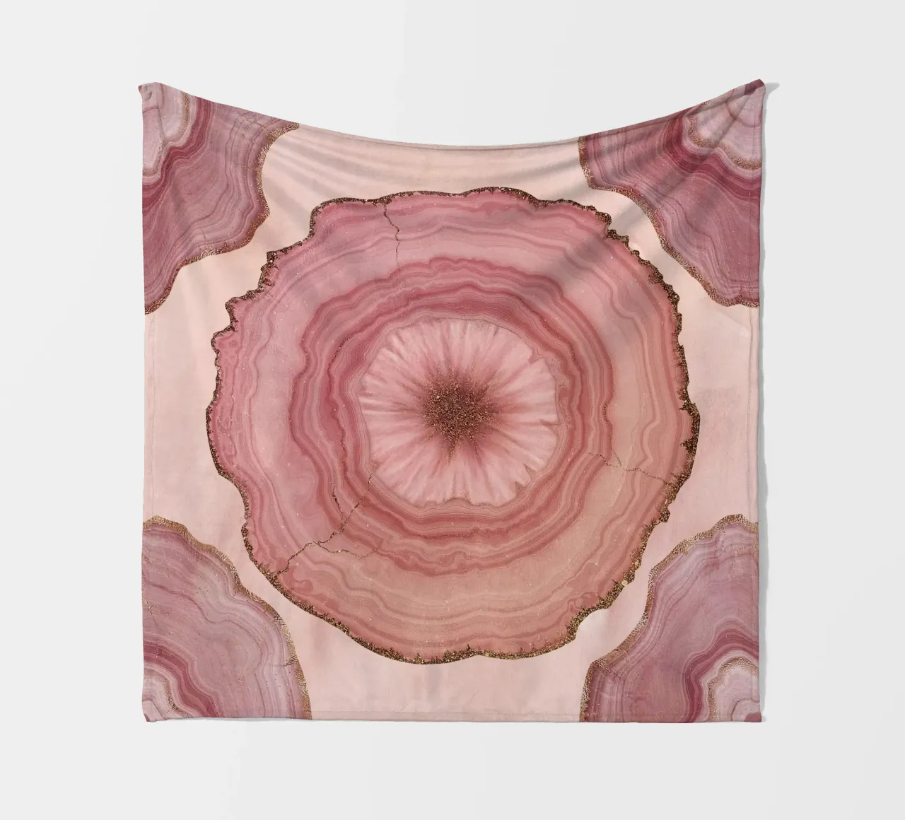 Agata rosa Modello 12 coperta in pile da Gemstone Textures