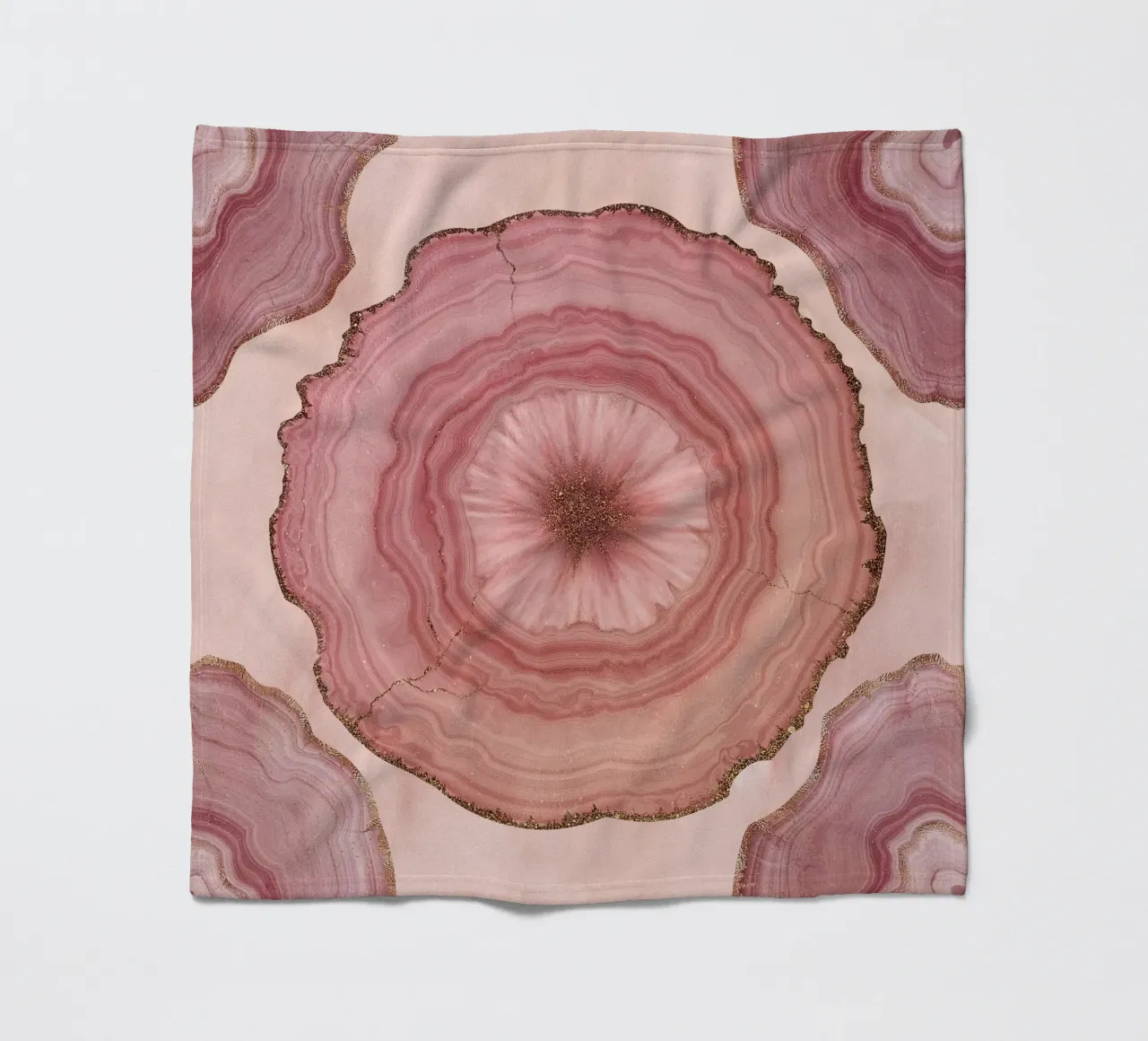 Agata rosa Modello 12 coperta in pile da Gemstone Textures