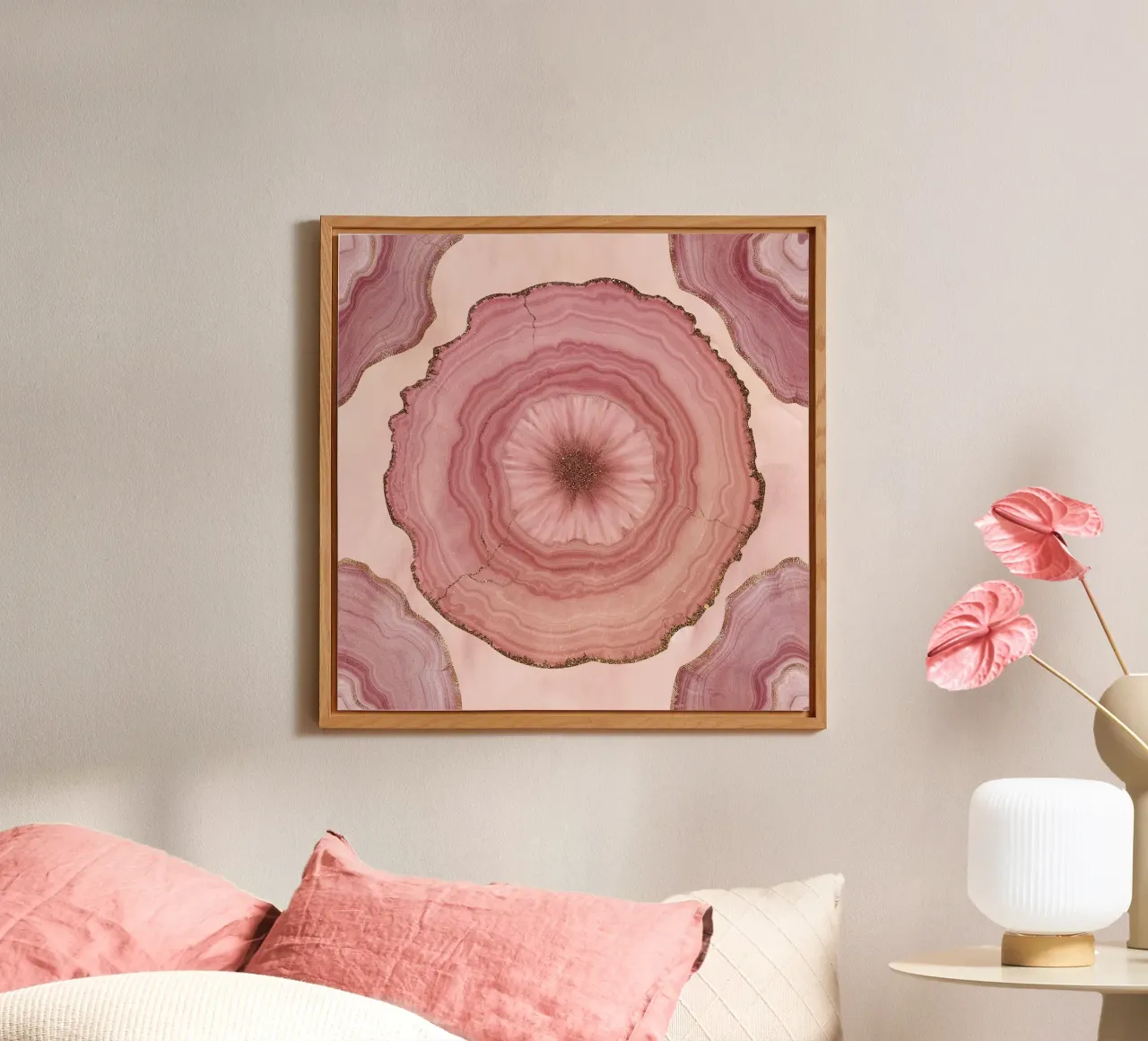 Agata rosa Modello 12 alluminio dibond da Gemstone Textures
