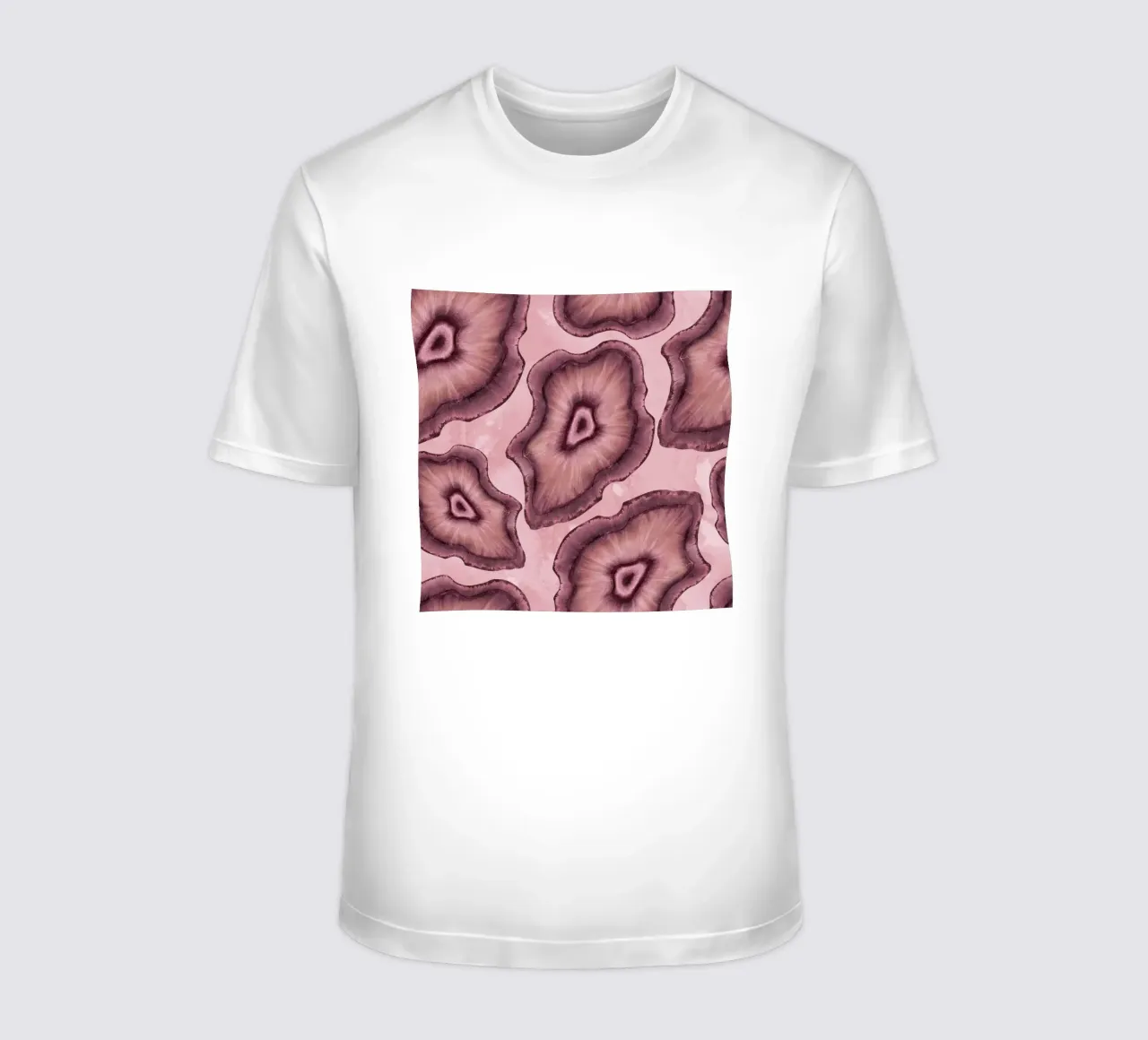 Pink Agate Pattern Tile 03 t-shirt by Gemstone Textures