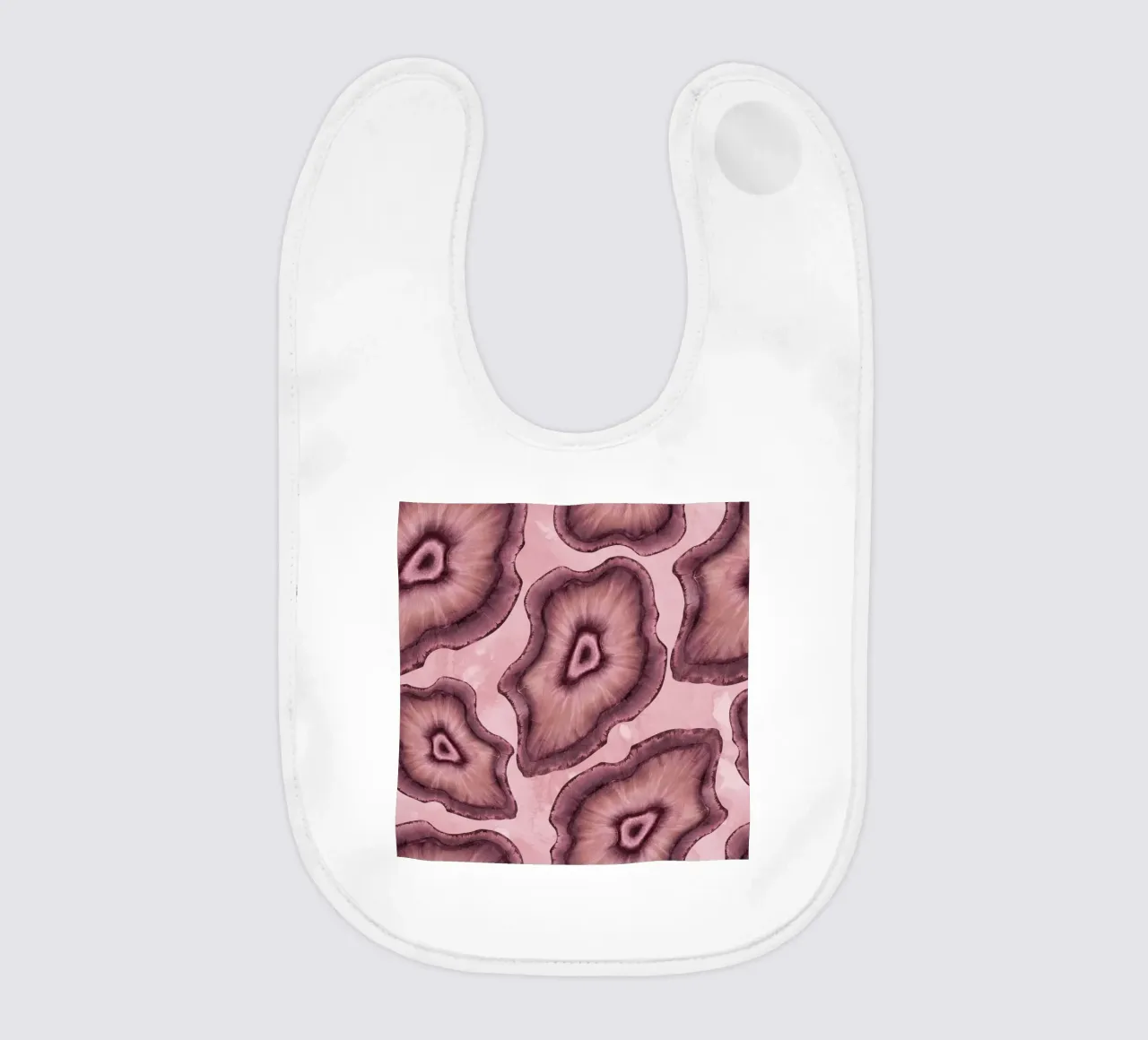 Rosa Achat-Muster Fliese 03 Babylätzchen von Gemstone Textures