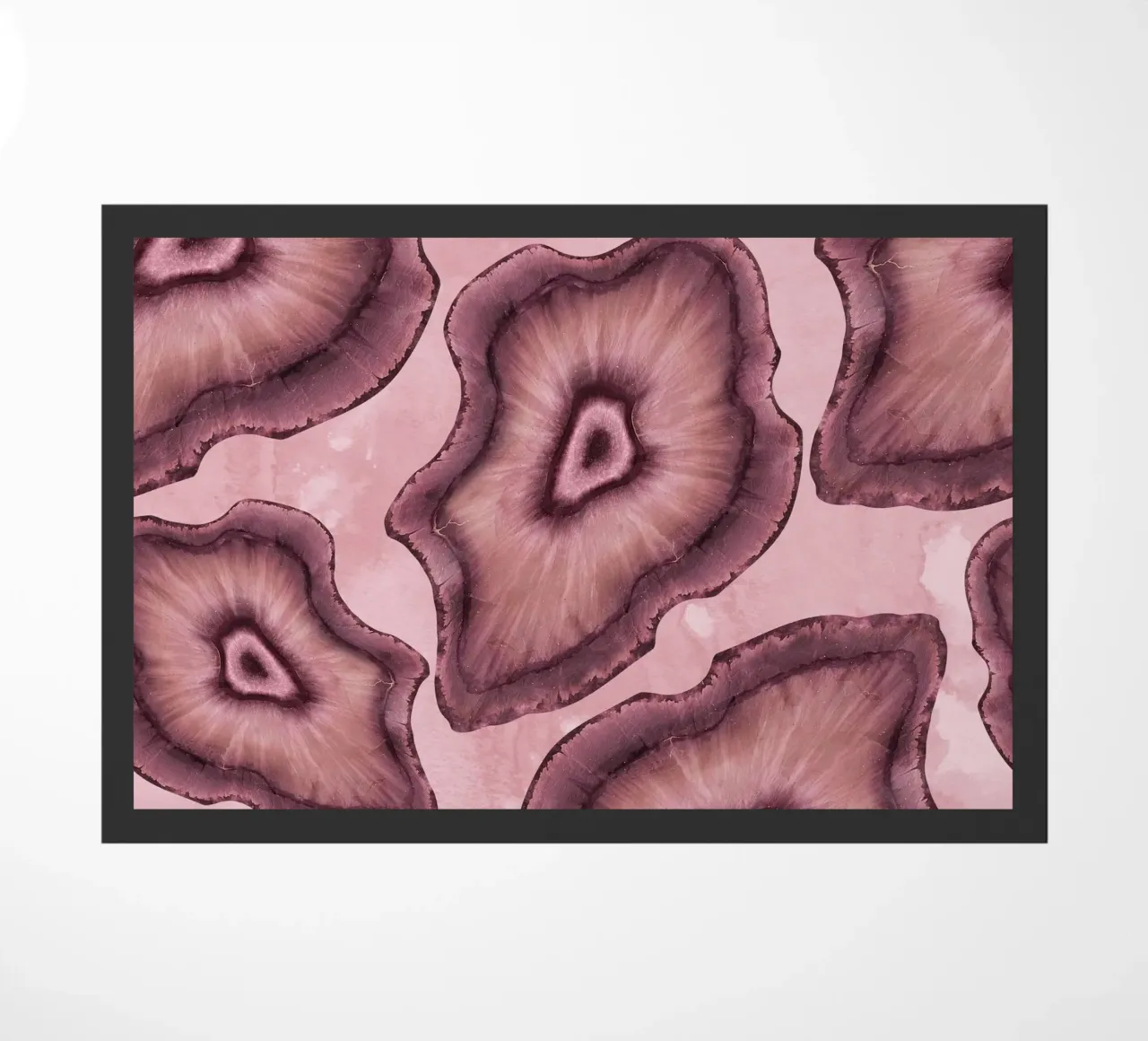 Pink Agate Pattern Tile 03 doormat by Gemstone Textures