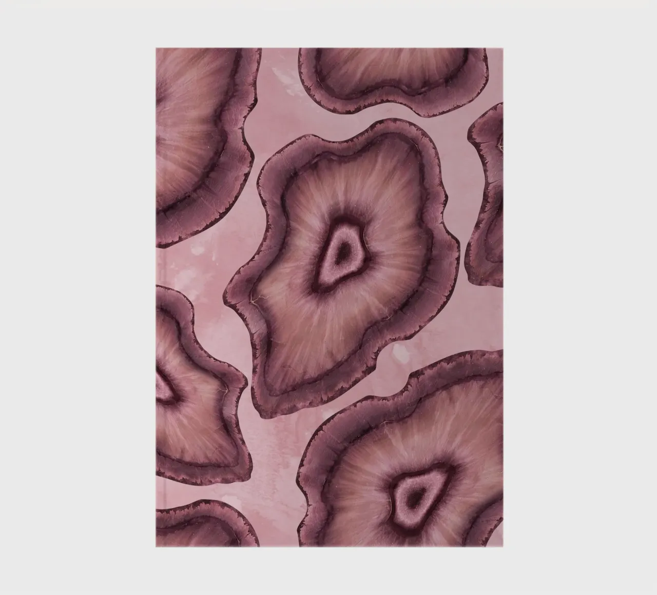 Pink Agate Pattern Tile 03 notebook by Gemstone Textures