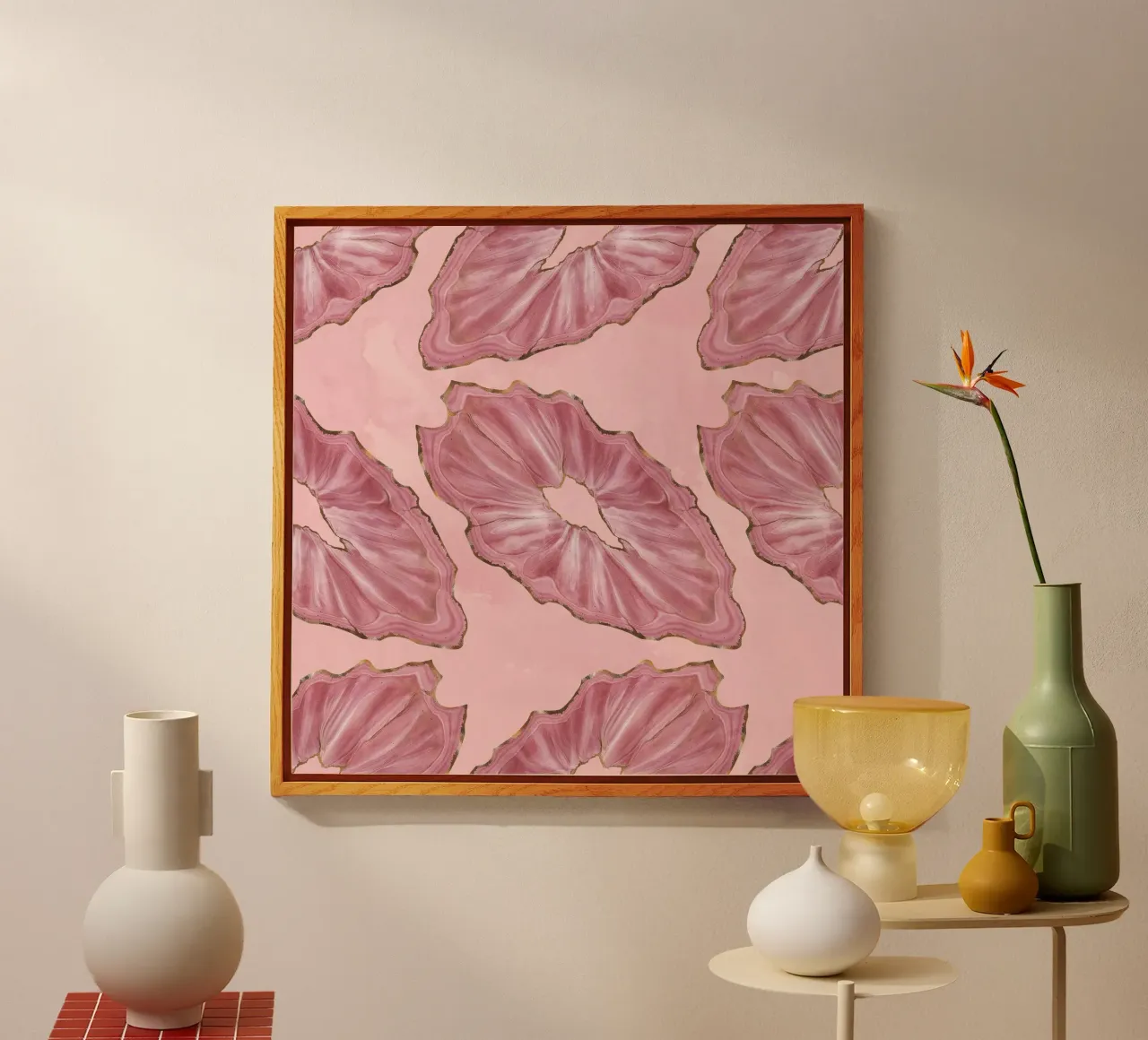 Modello di agata rosa 15 plexiglass da Gemstone Textures