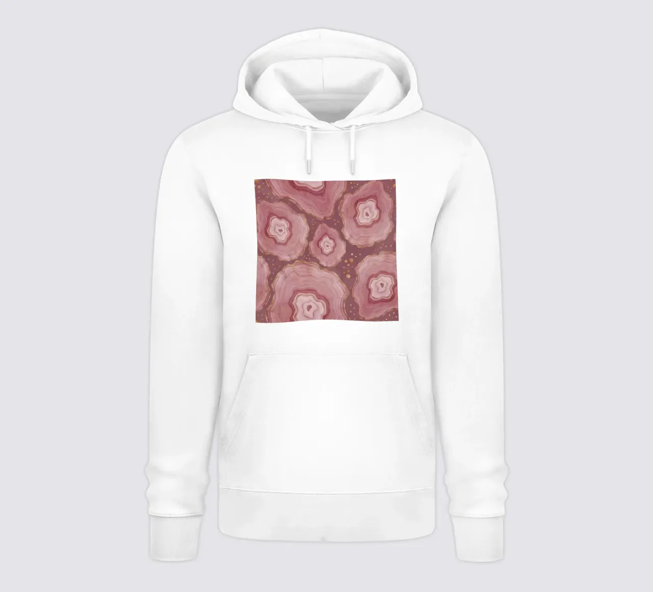Modello di agata rosa 16 felpa con cappuccio da Gemstone Textures