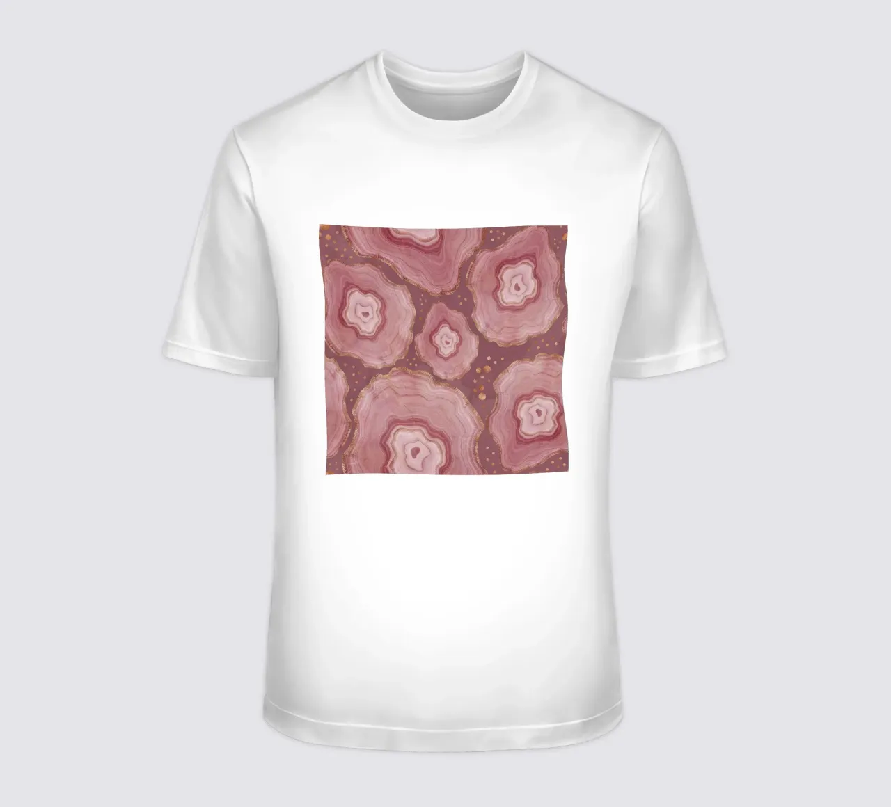 Pink Agate Pattern 16 t-shirt by Gemstone Textures