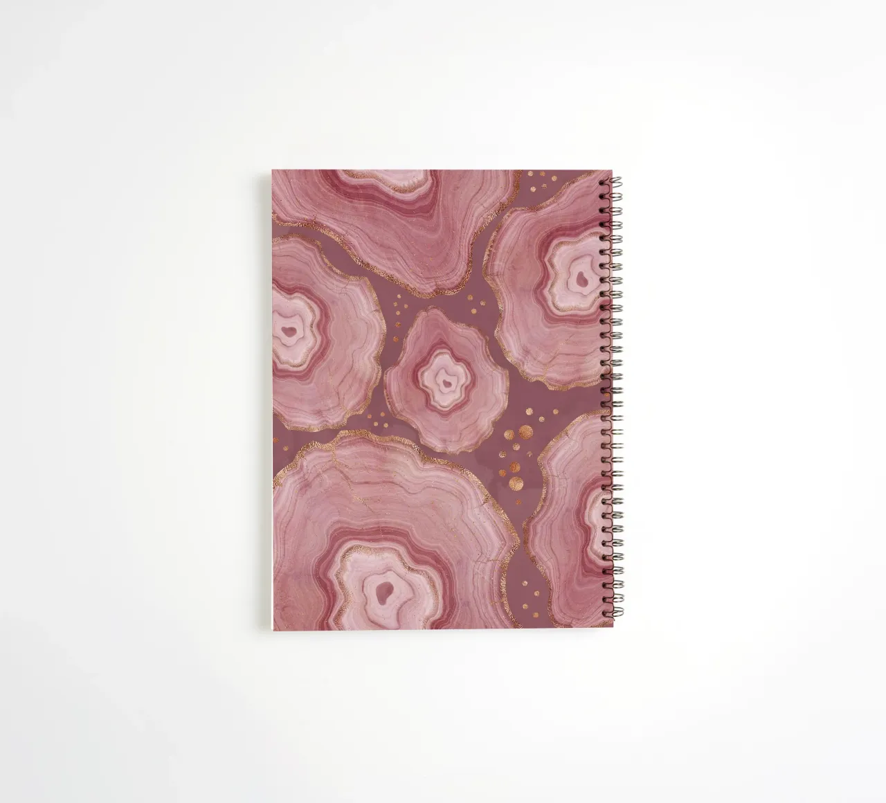 Pink Agate Pattern 16 spiral notebook by Gemstone Textures