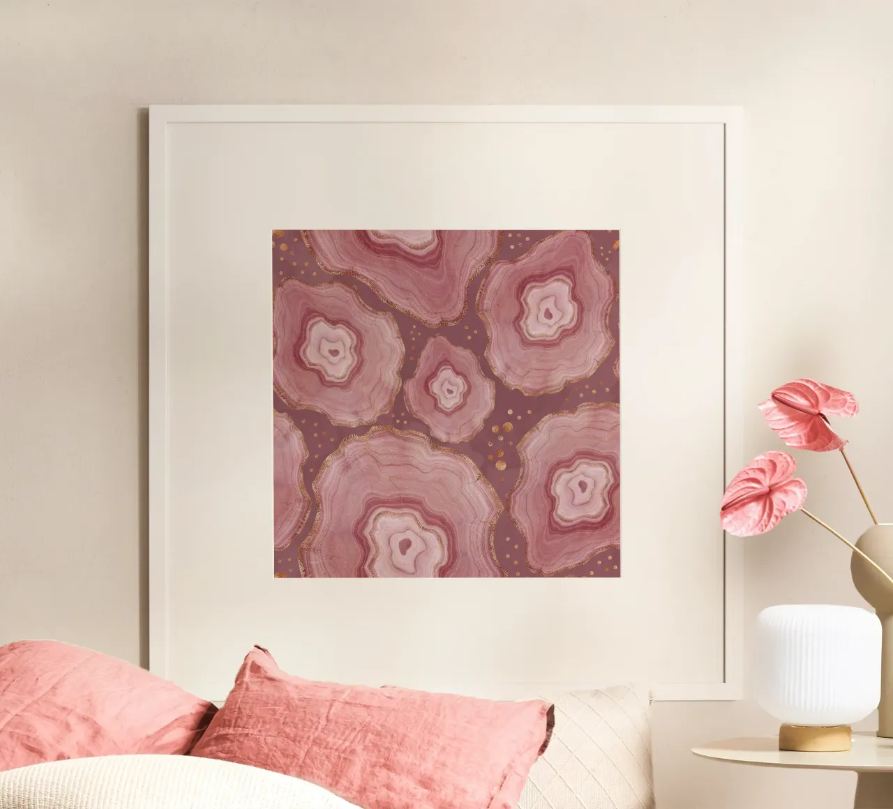 Modello di agata rosa 16 poster da Gemstone Textures