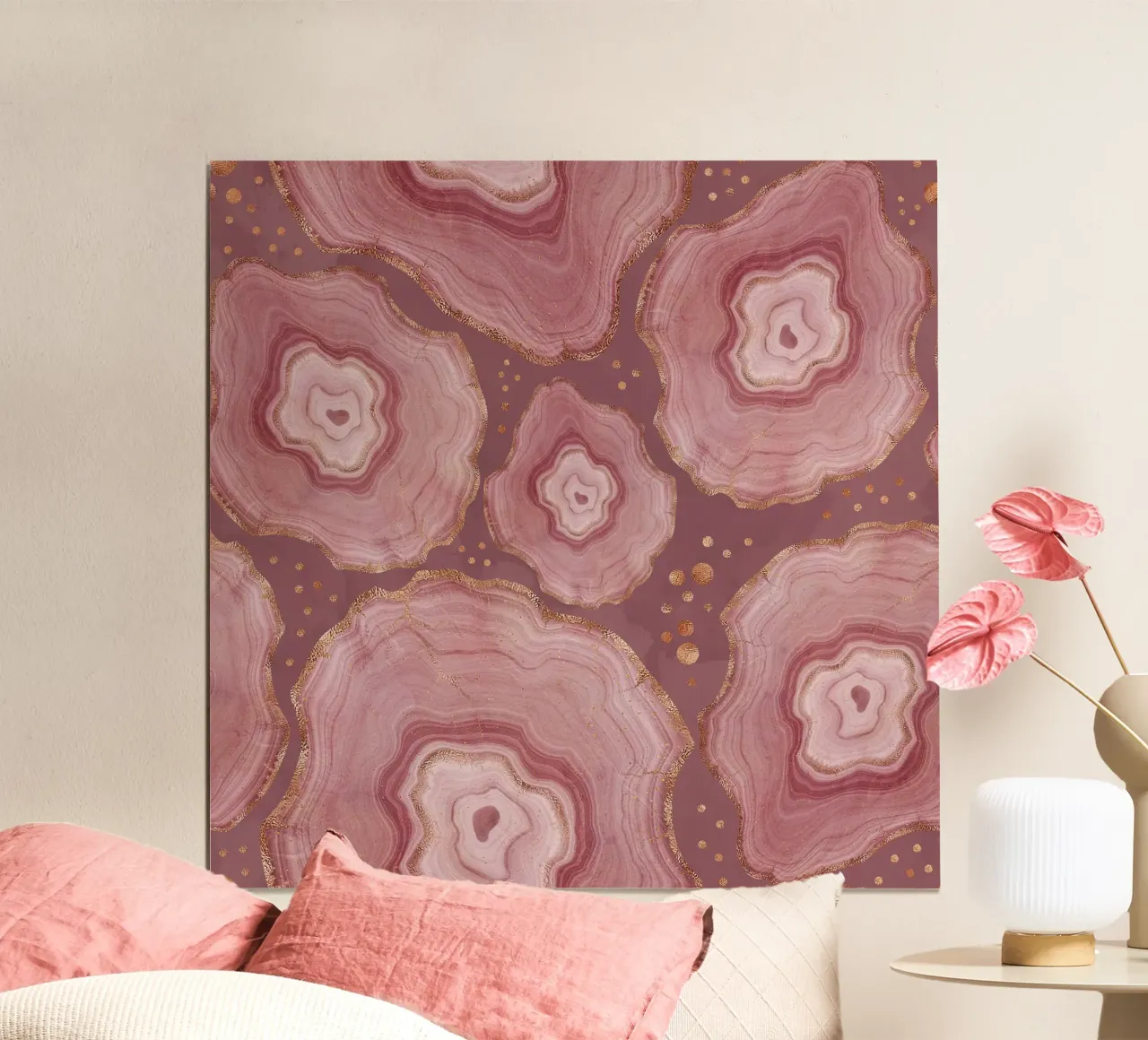 Modello di agata rosa 16 poster da Gemstone Textures