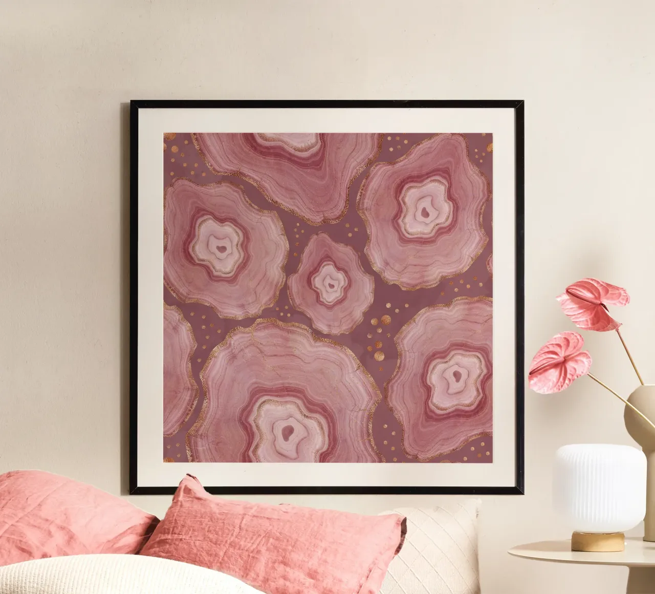 Modello di agata rosa 16 poster da Gemstone Textures