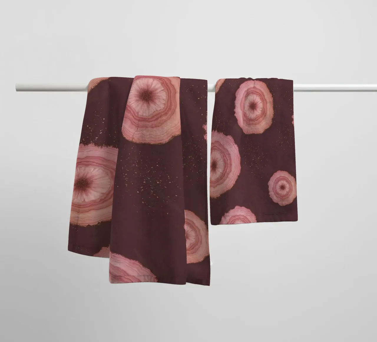 Pink Agate Pattern 17 towel by Gemstone Textures