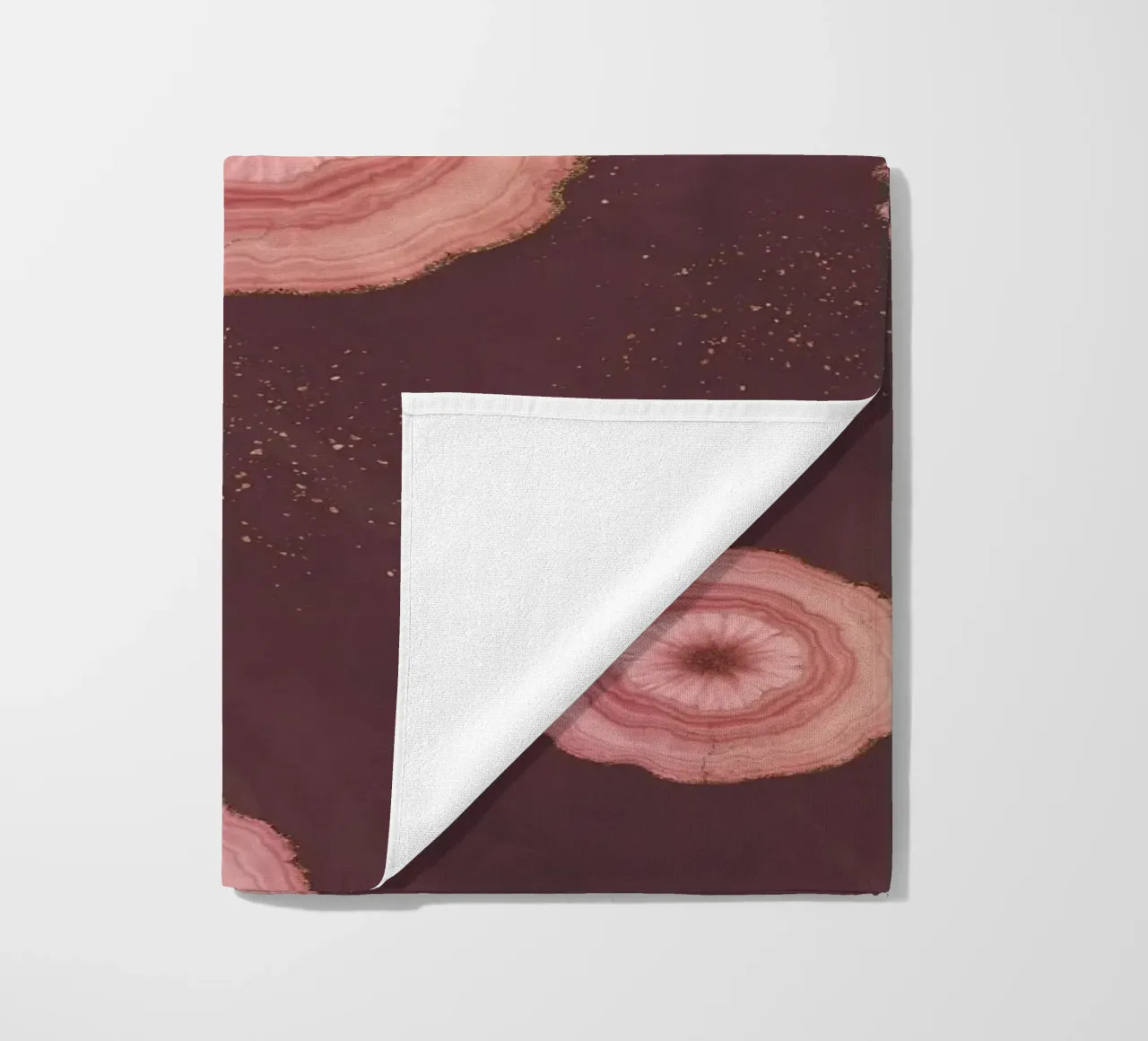 Pink Agate Pattern 17 beach towel by Gemstone Textures