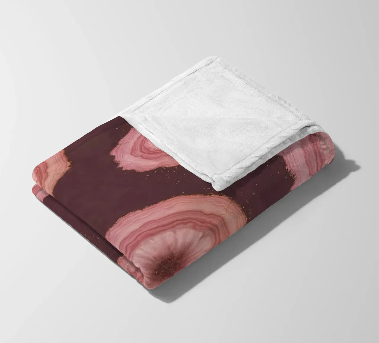 Pink Agate Pattern 17 fleece blanket by Gemstone Textures