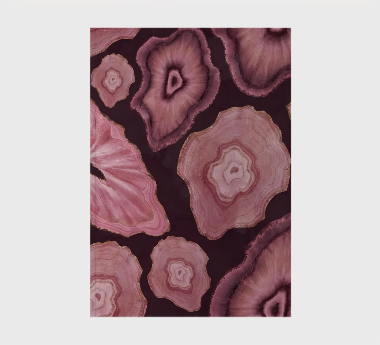 Pink Agate Pattern 18 notebook by Gemstone Textures