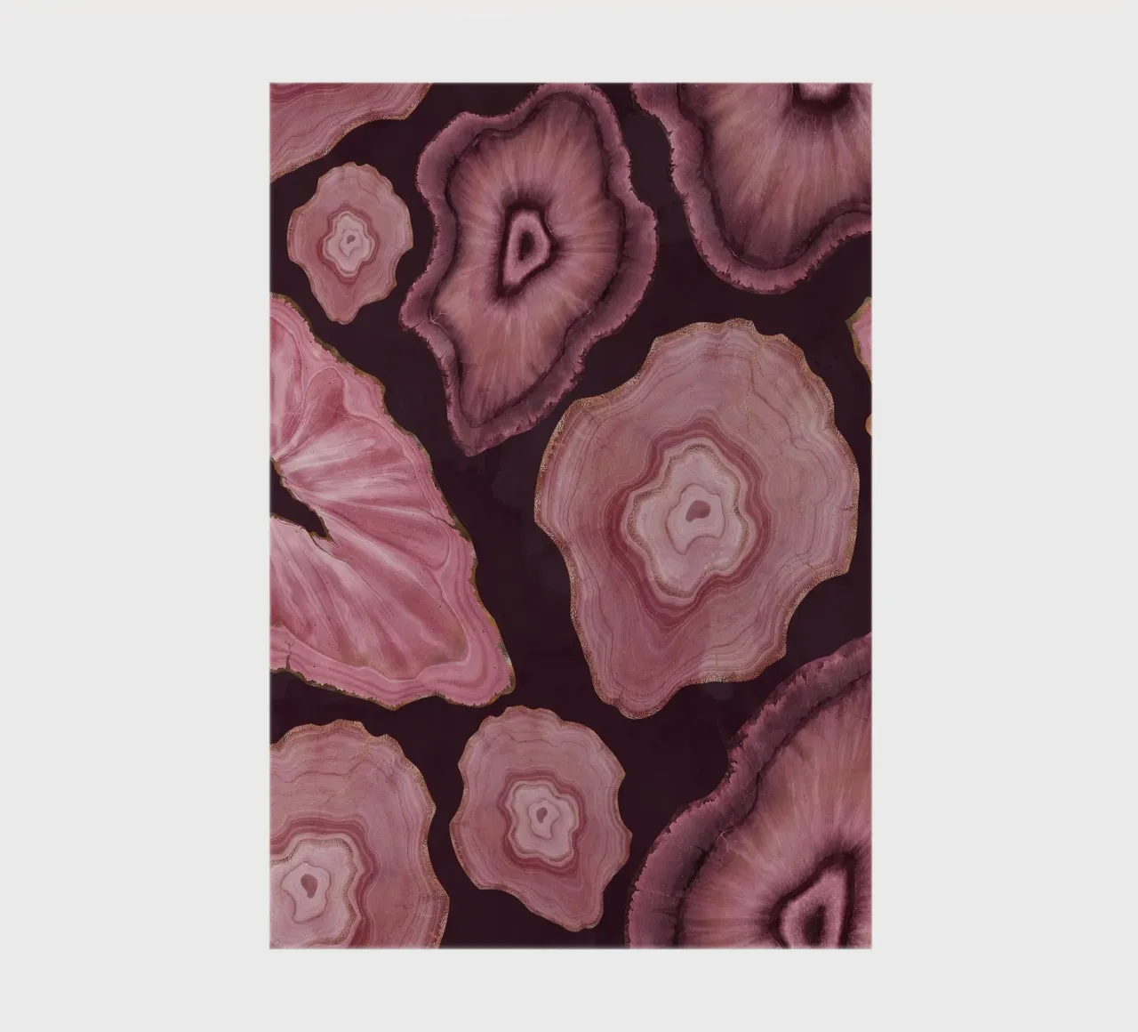 Pink Agate Pattern 18 notebook by Gemstone Textures