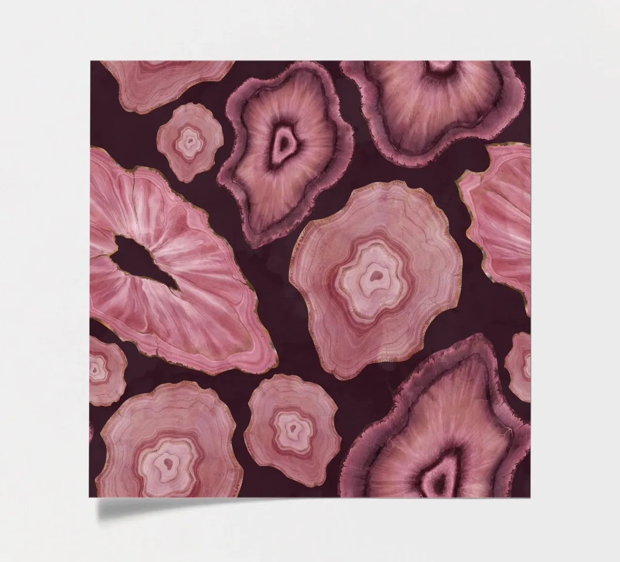 Pink Agate Pattern 18 sticker sheet by Gemstone Textures