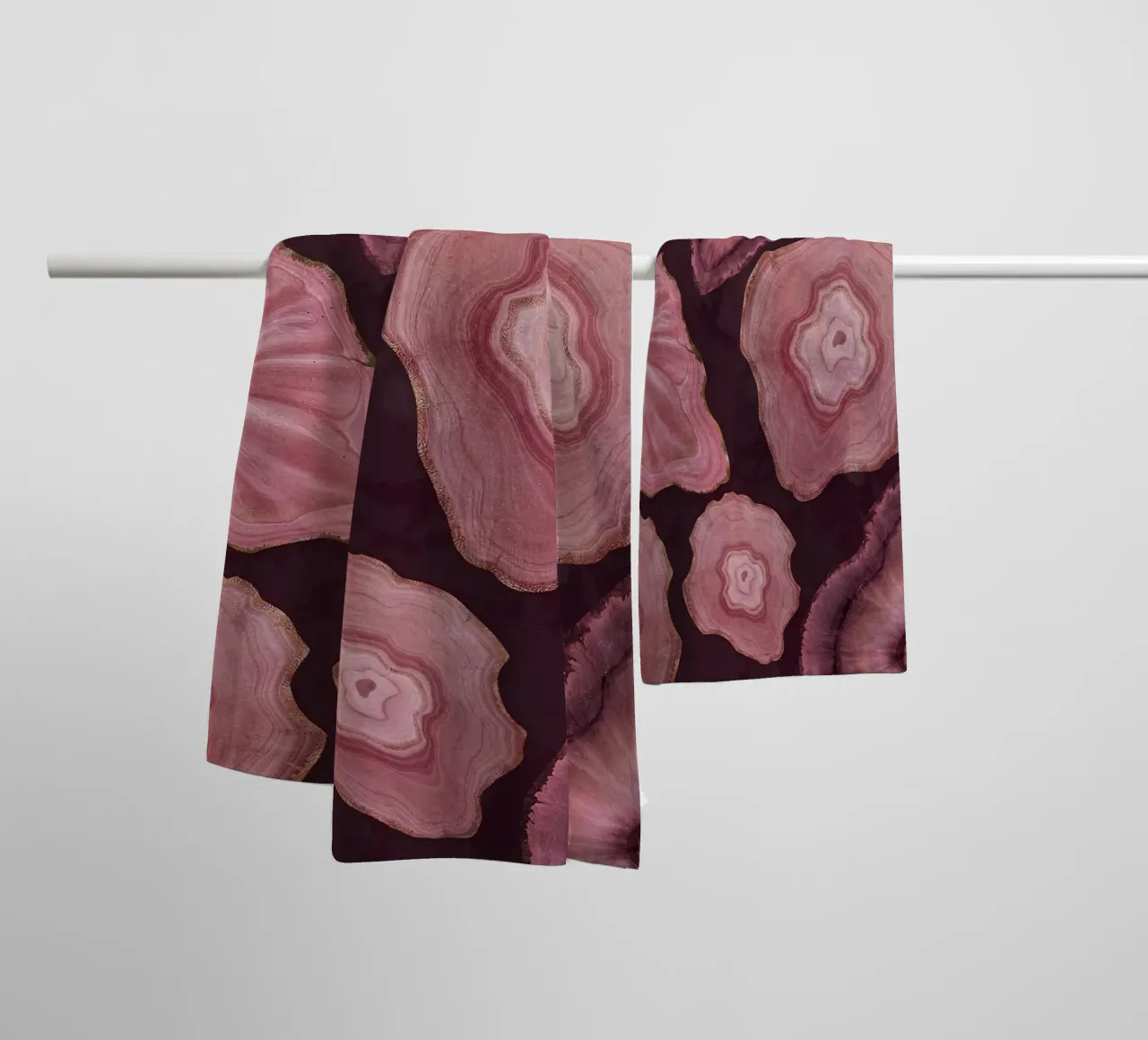 Pink Agate Pattern 18 towel by Gemstone Textures