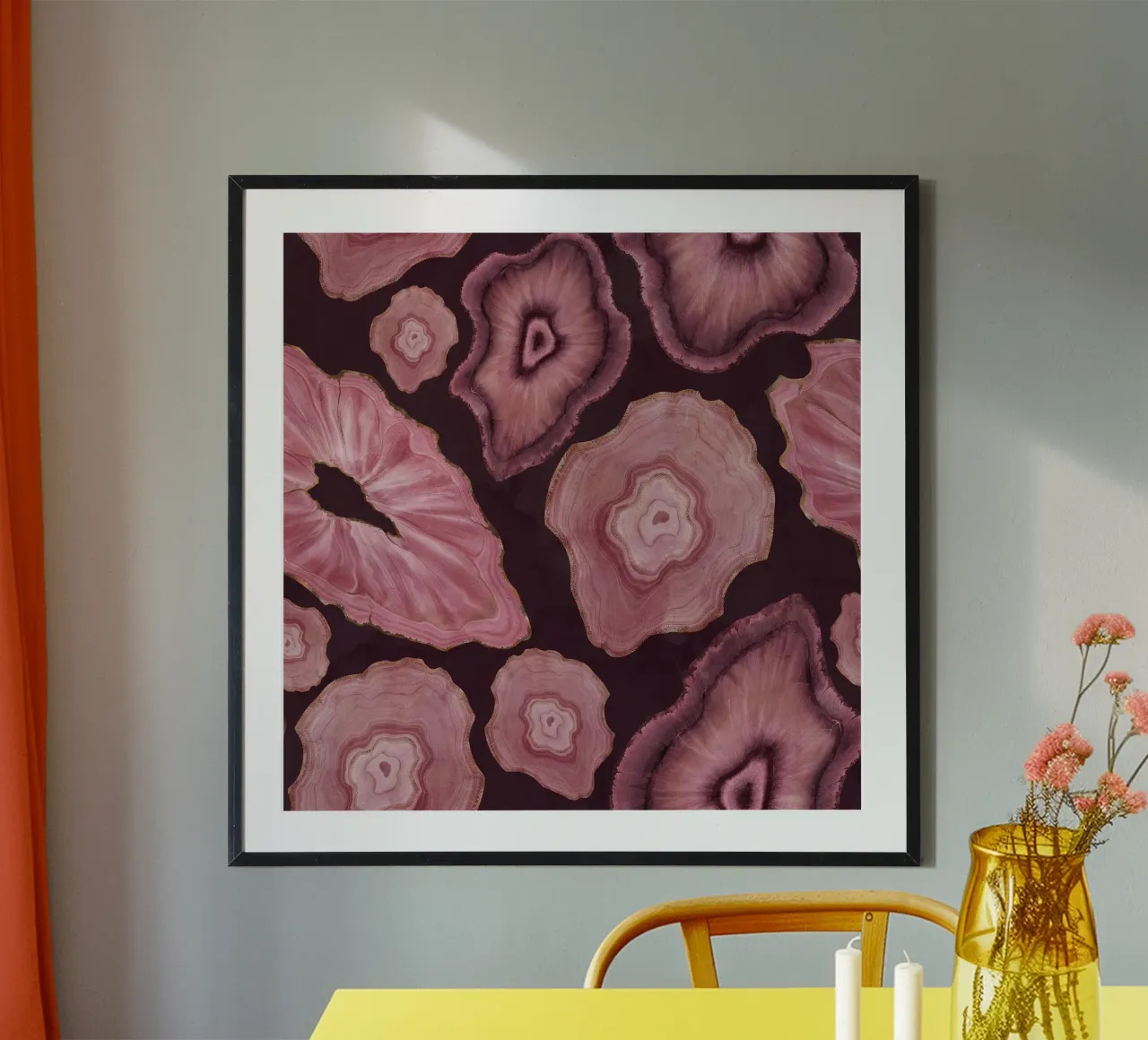 Agata rosa modello 18 poster da Gemstone Textures