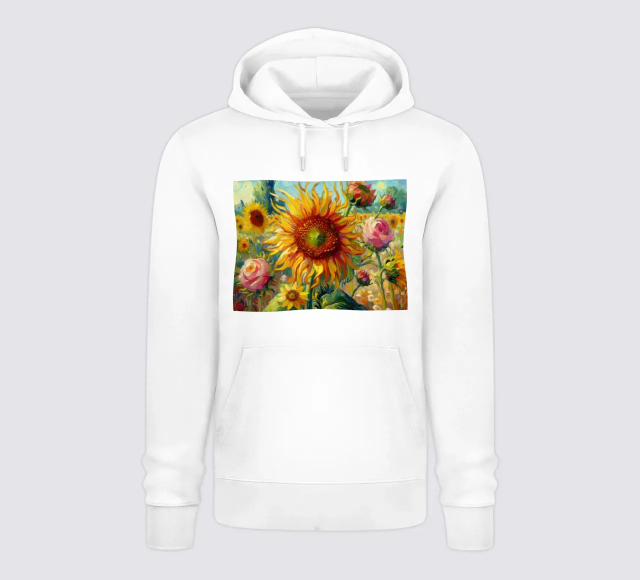 Girasole di Vincent felpa con cappuccio da 🎨 Point and Art