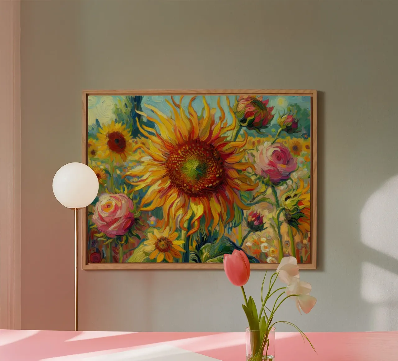 Girasole di Vincent alluminio dibond da 🎨 Point and Art