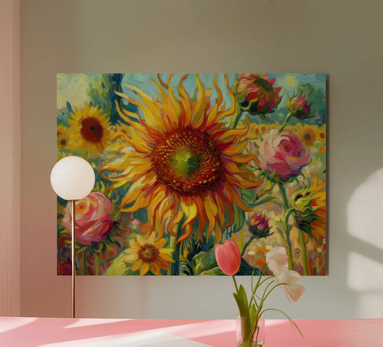 Girasole di Vincent alluminio dibond da 🎨 Point and Art