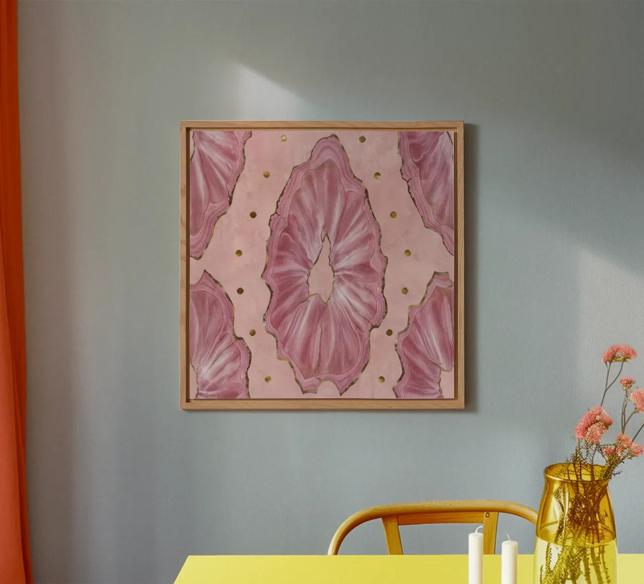 Modello di agata rosa 19 alluminio dibond da Gemstone Textures