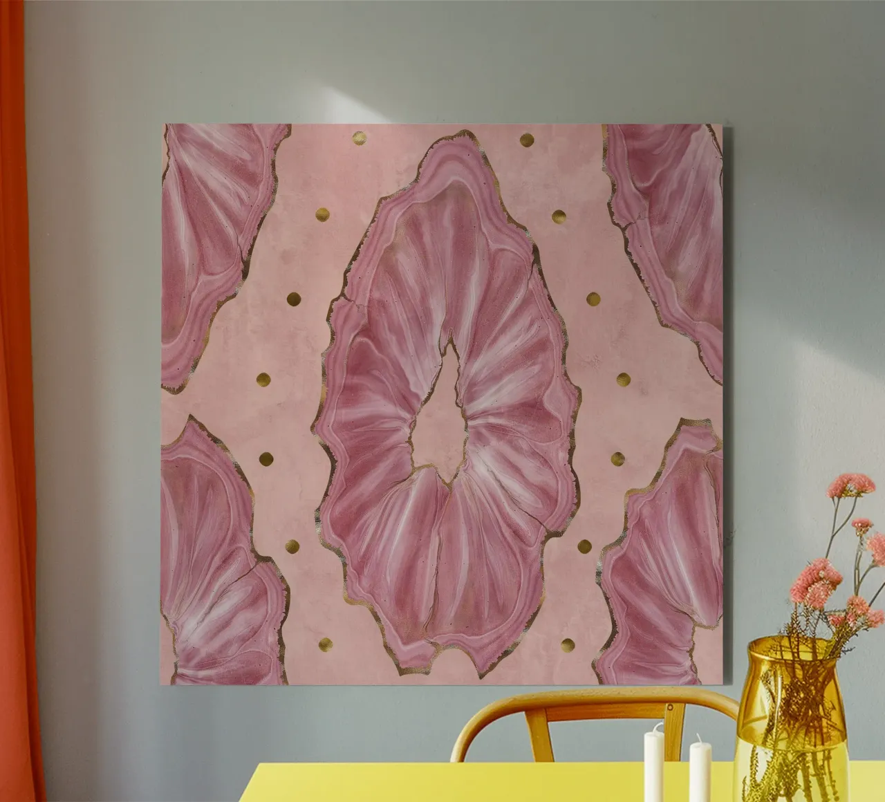 Modello di agata rosa 19 alluminio dibond da Gemstone Textures