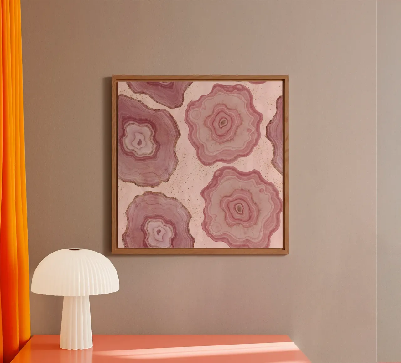 Agata rosa modello 20 alluminio dibond da Gemstone Textures