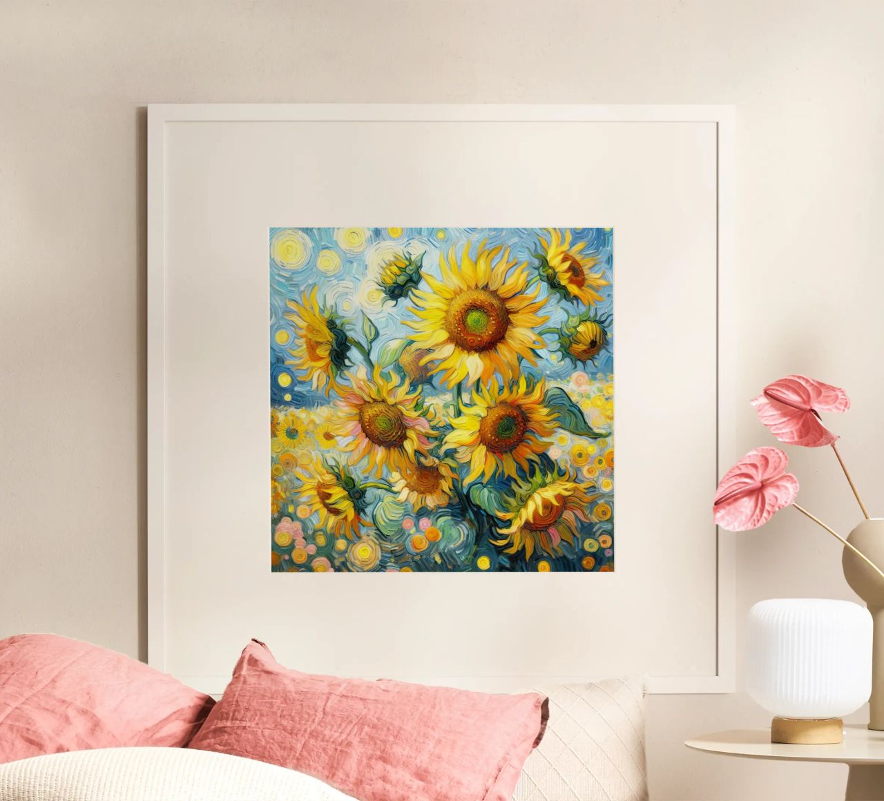 sunflowers poster by Point and Art