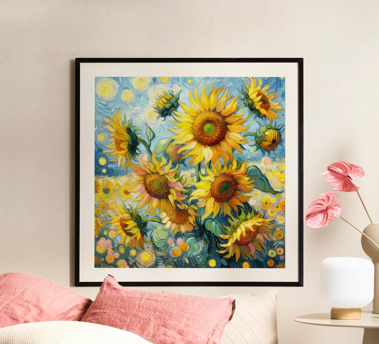 sunflowers poster by Point and Art