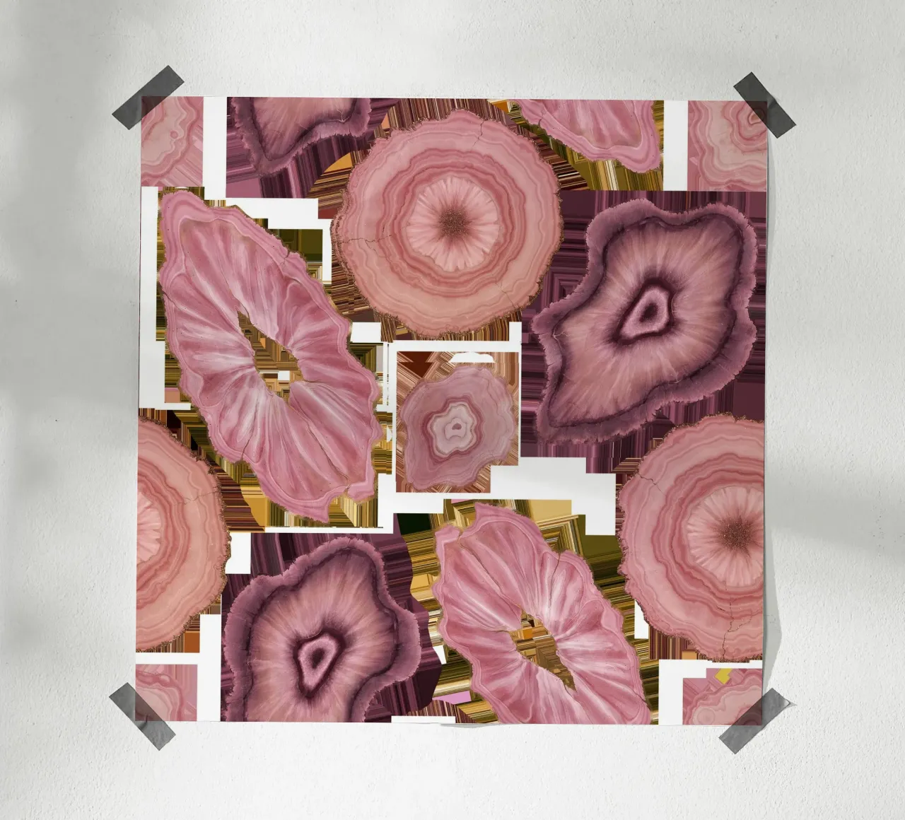 Pink Agate Pattern Tile 01 hahnemühle by Gemstone Textures
