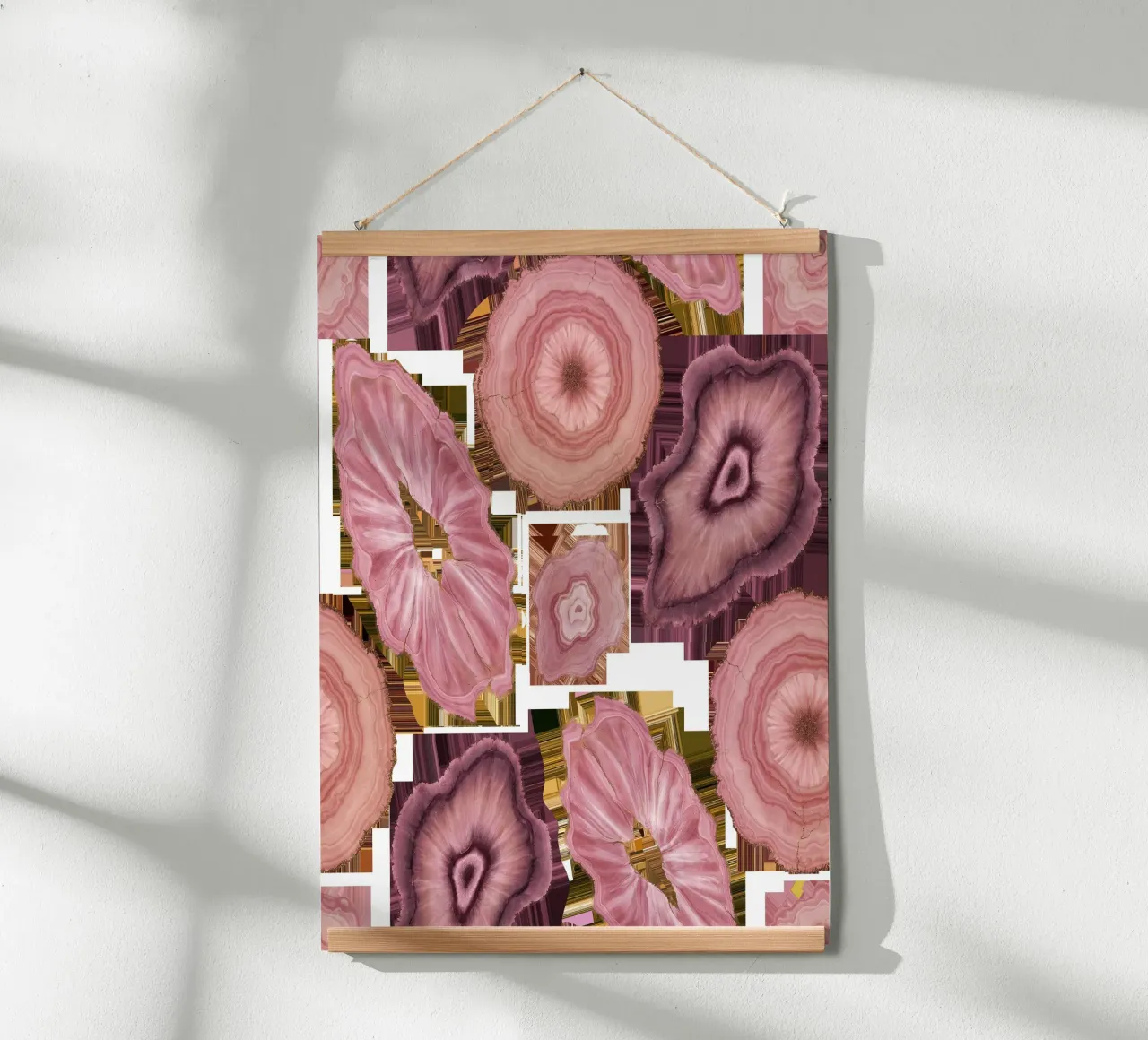 Pink Agate Pattern Tile 01 hahnemühle by Gemstone Textures