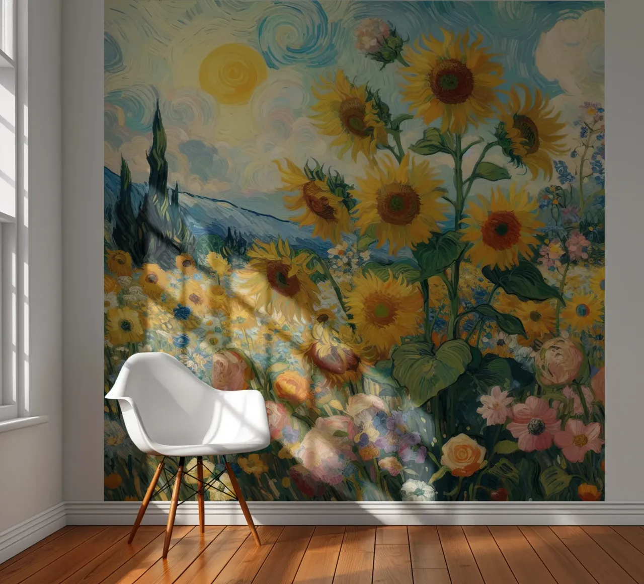 Sonnenblumen II Fototapete von 🎨 Point and Art