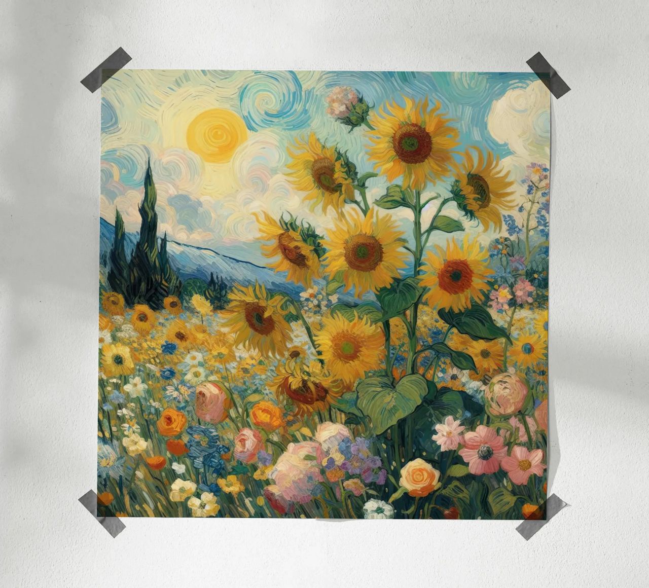 Sunflowers II poster by Point and Art