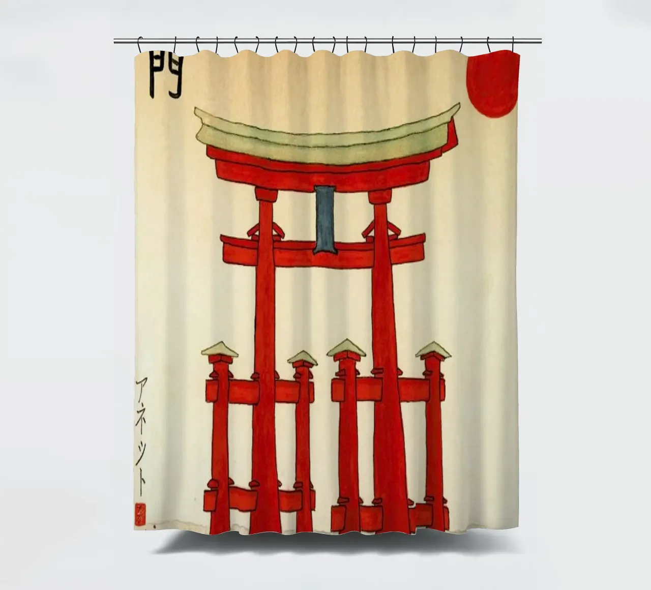 Bartusch-Goger - Torii of an Old Shinto Shrine tenda da doccia da ARTOTHEK